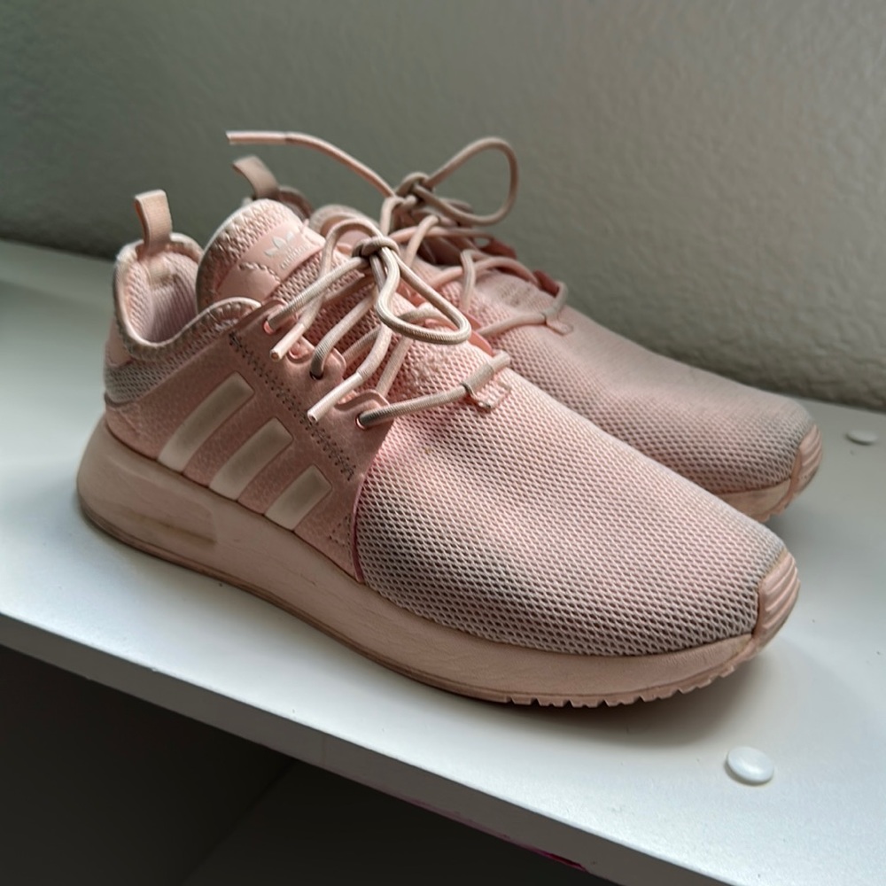 Adidas pink running shoes